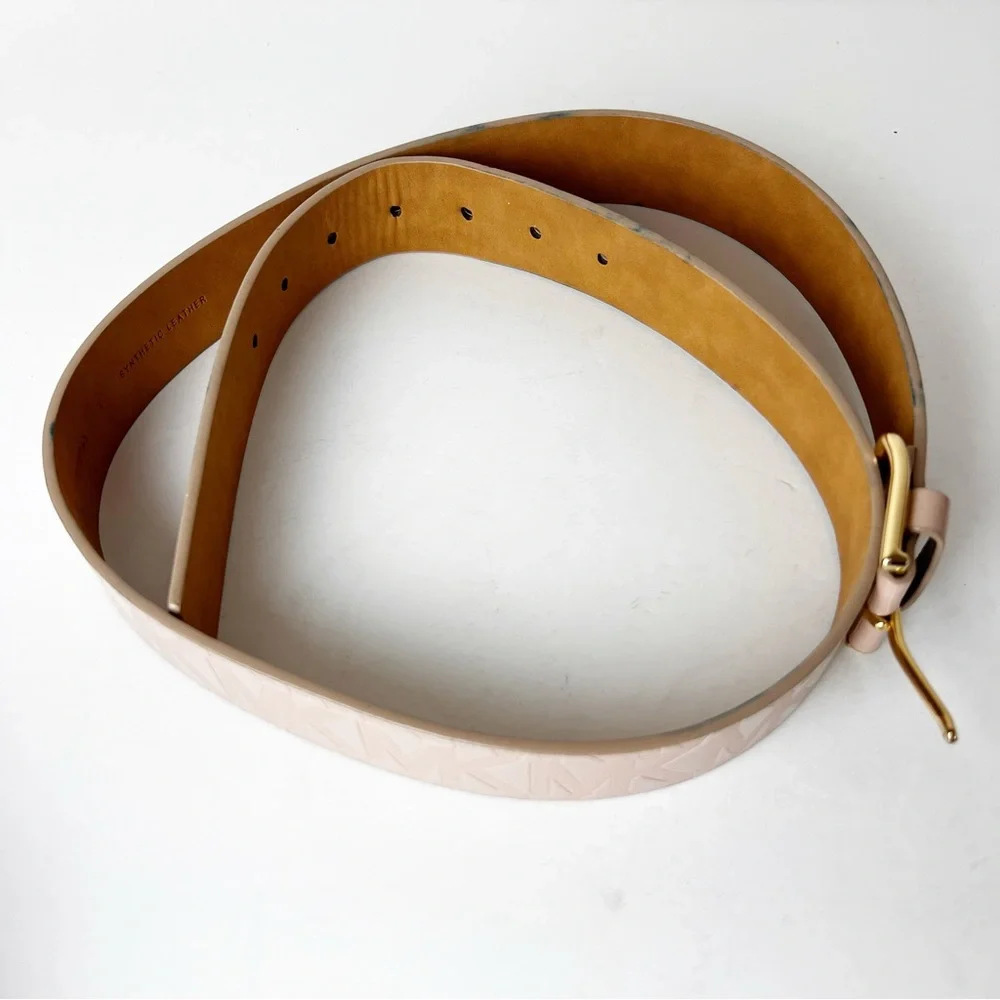 SZ L Michael Kors Pink Monogram Patent Belt - Picture 6 of 8
